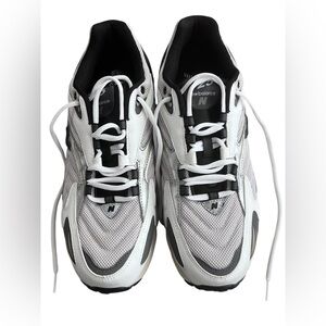 New Balance Mesh and Leather Sneakers in White and Gray